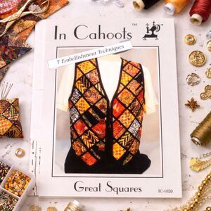Vintage In Cahoots Great Squares Vest Pattern Sizes Small to XXL 1995